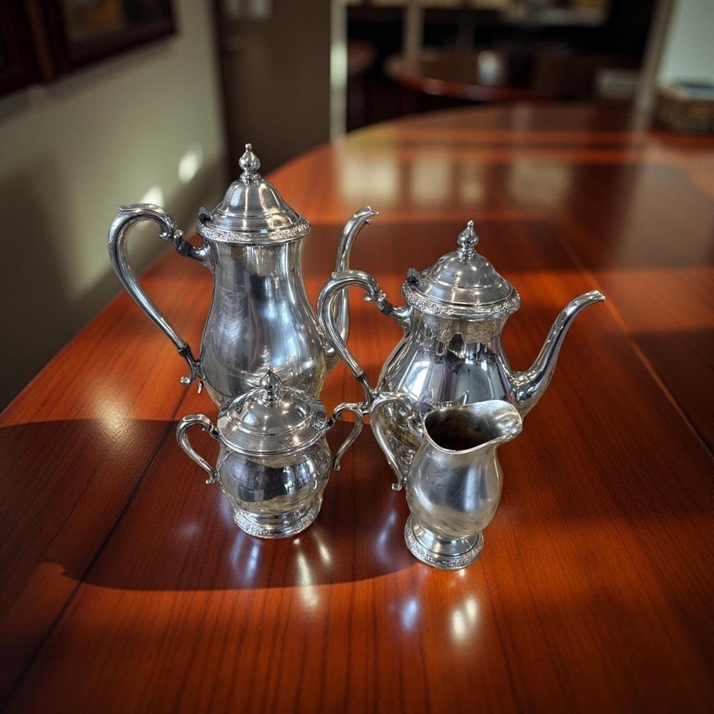 Vintage Silver Tea Set - Camille International Silver Company-6001-6004